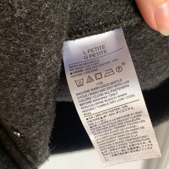 BANANA REPUBLIC FACTORY BRUSHED SHORT JACKET - SIZE L PETITE - Picture 10 of 11